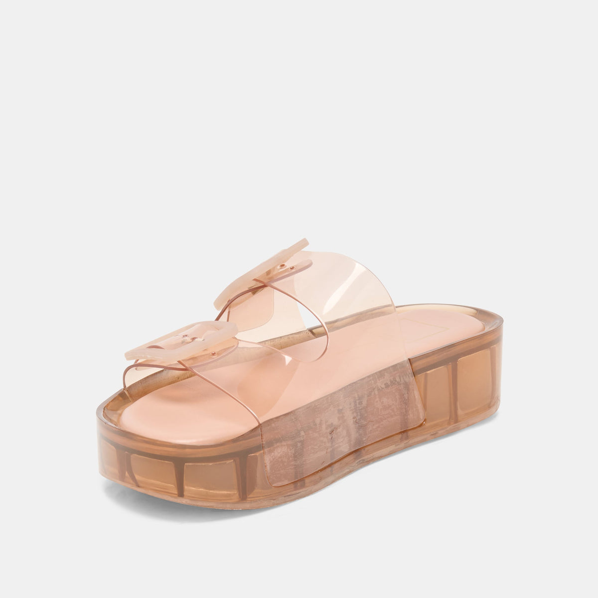 Dolce Vita SHOES JULIO X Mocha Vinyl Jelly Platform Sandals