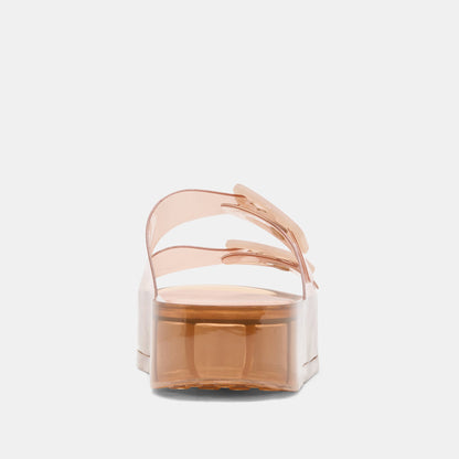 Dolce Vita SHOES JULIO X Mocha Vinyl Jelly Platform Sandals