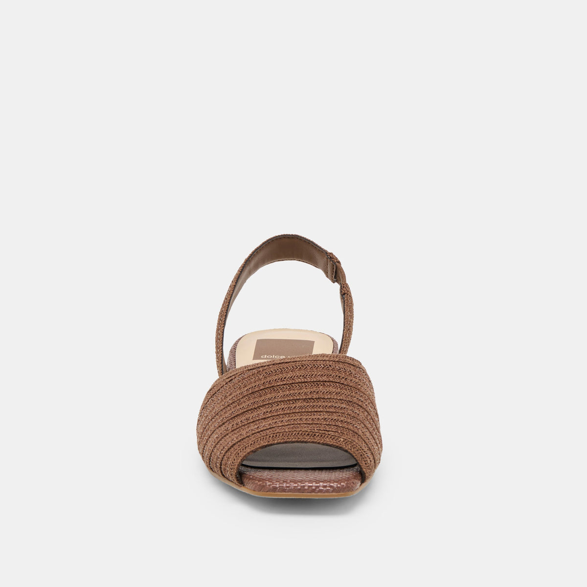 Dolce Vita SHOES MARZY Cocoa Raffia Slingback Peep-Toe Sandals