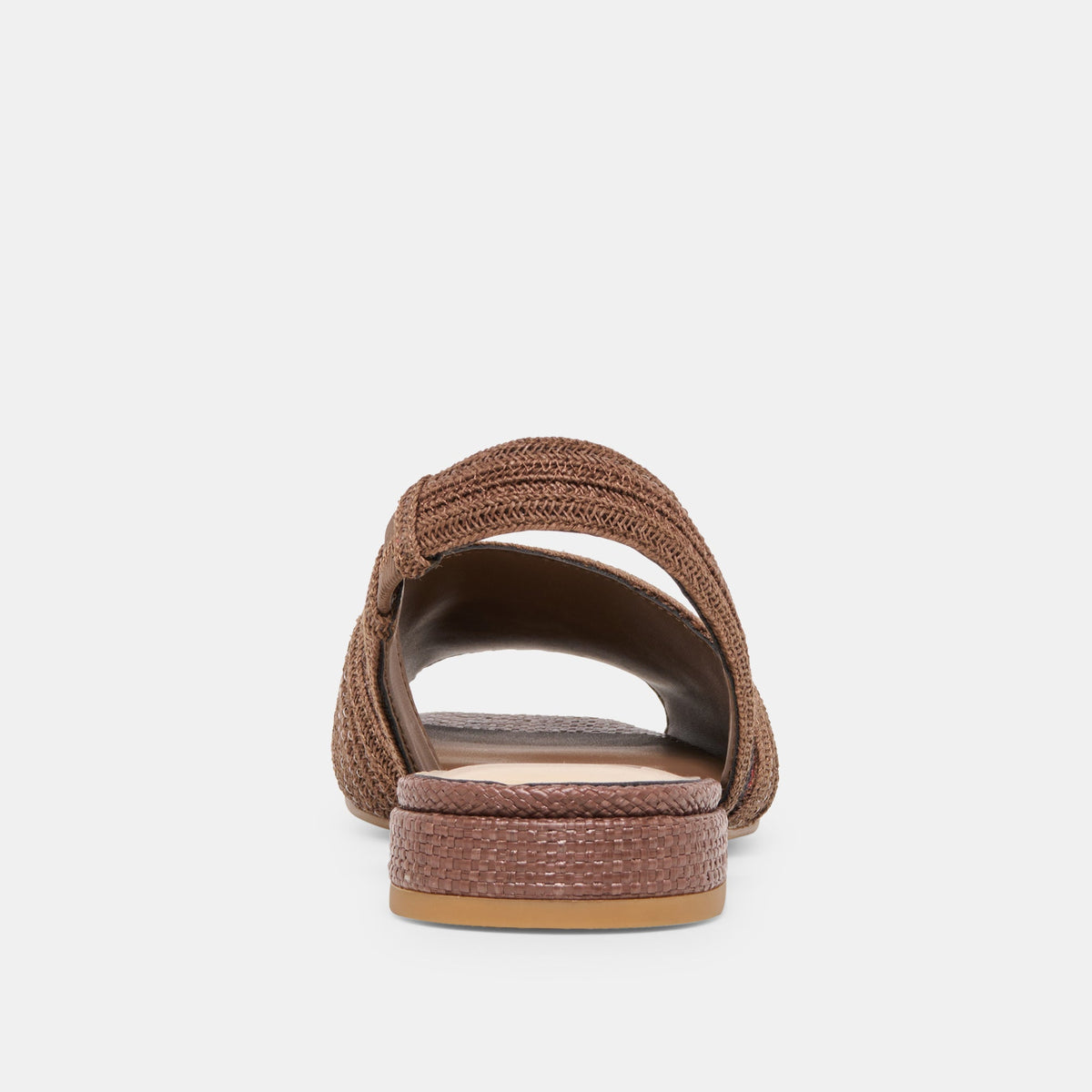 Dolce Vita SHOES MARZY Cocoa Raffia Slingback Peep-Toe Sandals