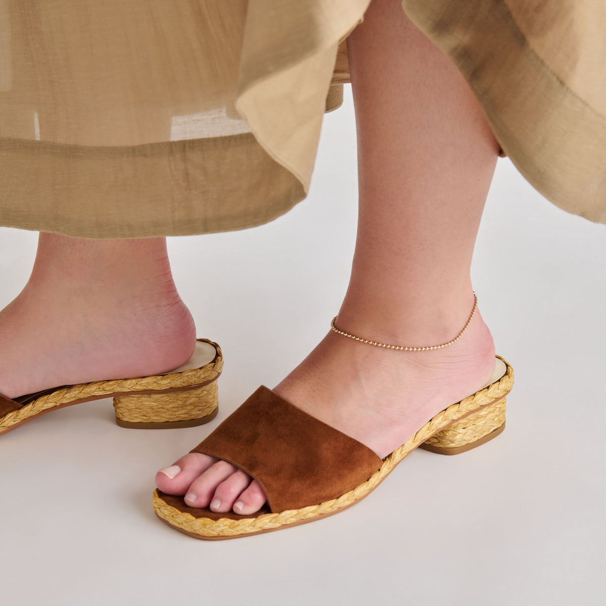 Dolce Vita SHOES Dixi Brown Suede Sandals