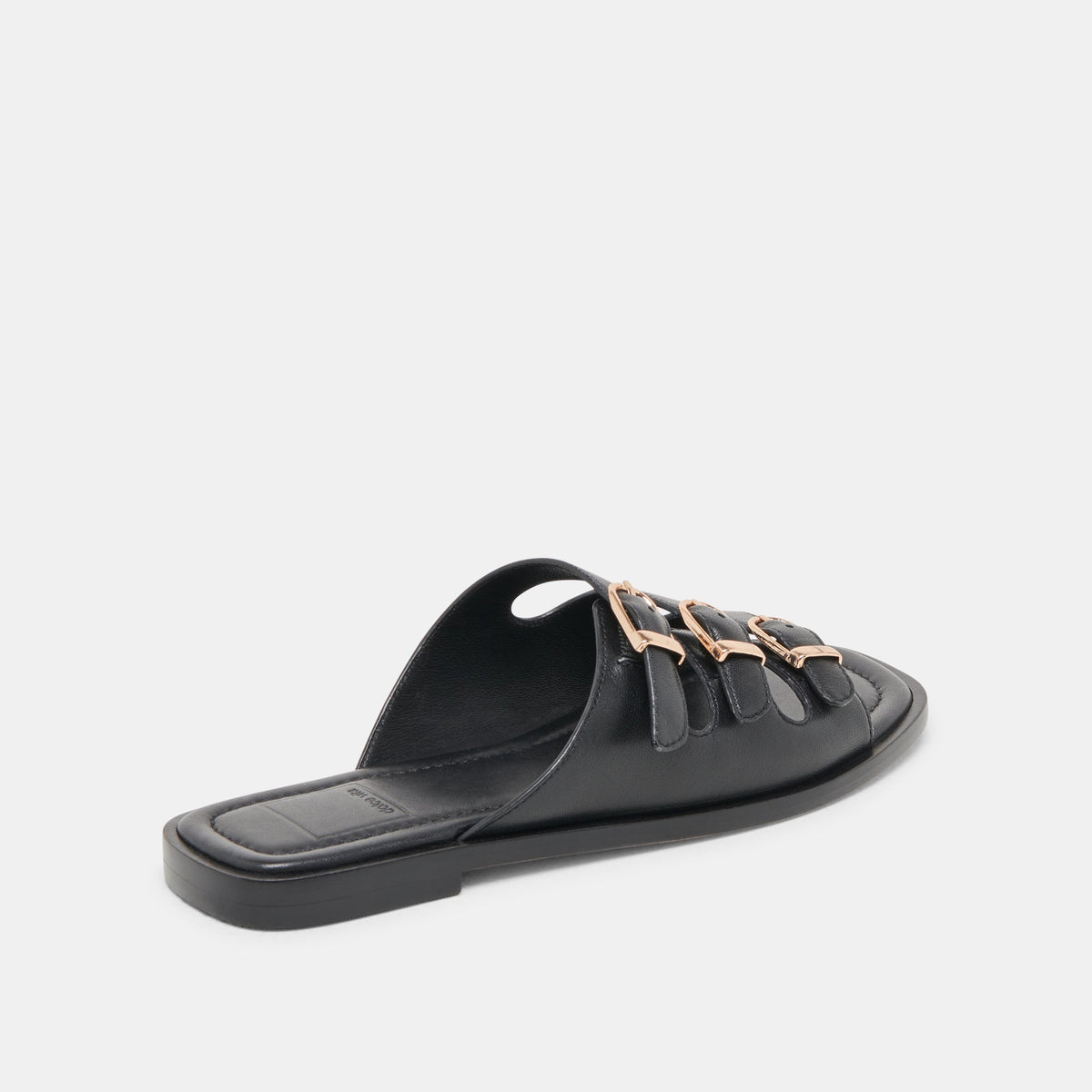 Dolce Vita SHOES Fin Black Leather Sandals
