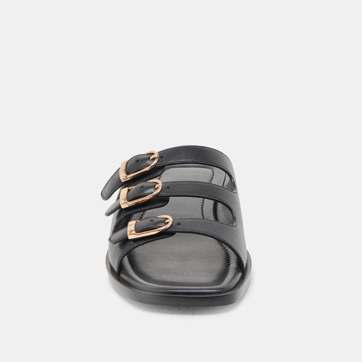 Dolce Vita SHOES Fin Black Leather Sandals