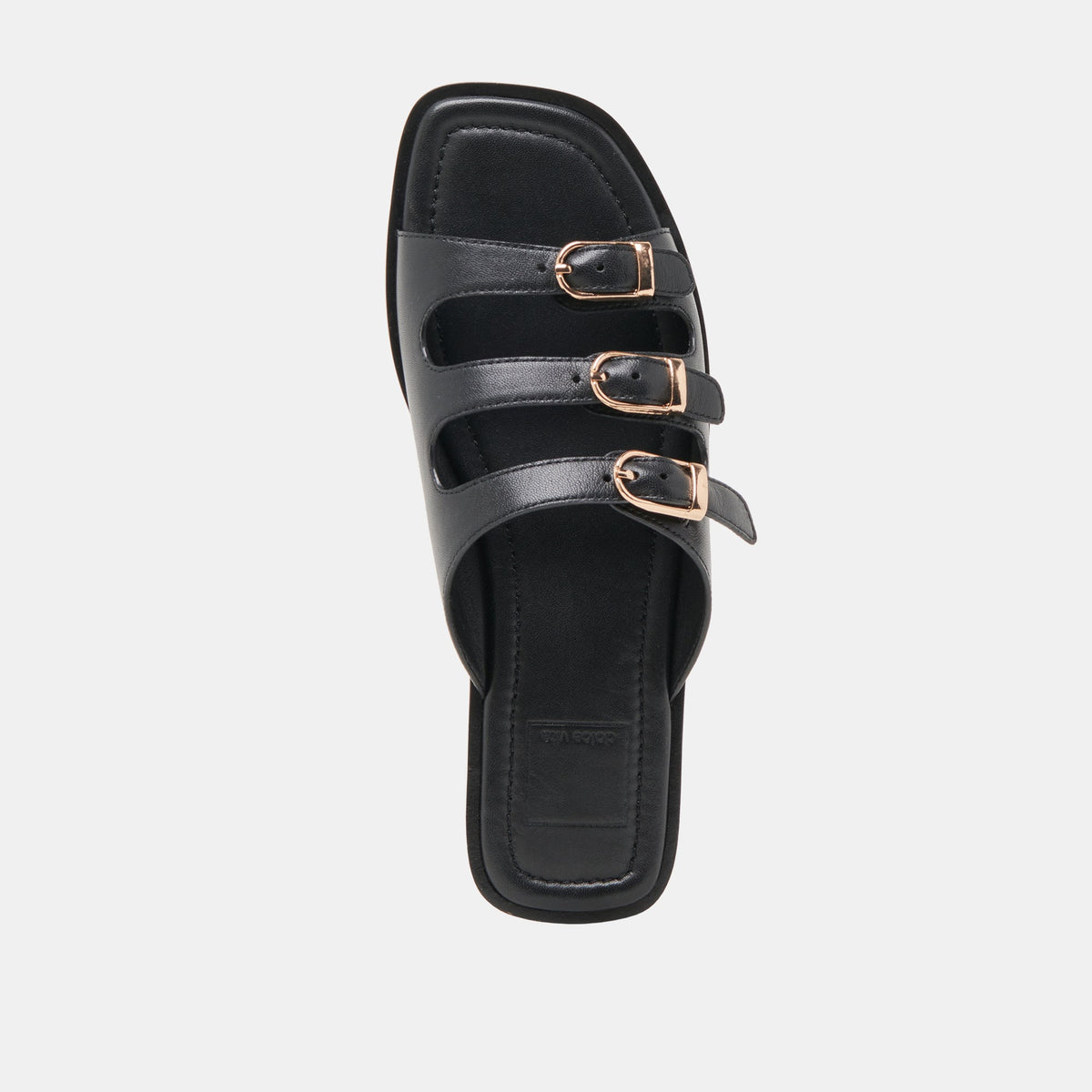 Dolce Vita SHOES Fin Black Leather Sandals