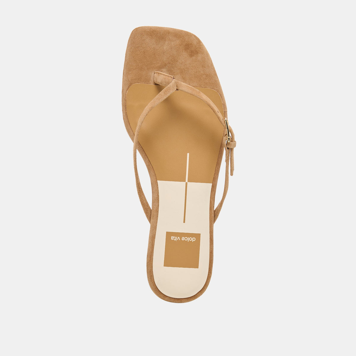 Dolce Vita SHOES MALTA Lt Brown Suede Buckle Flip-Flop Sandals