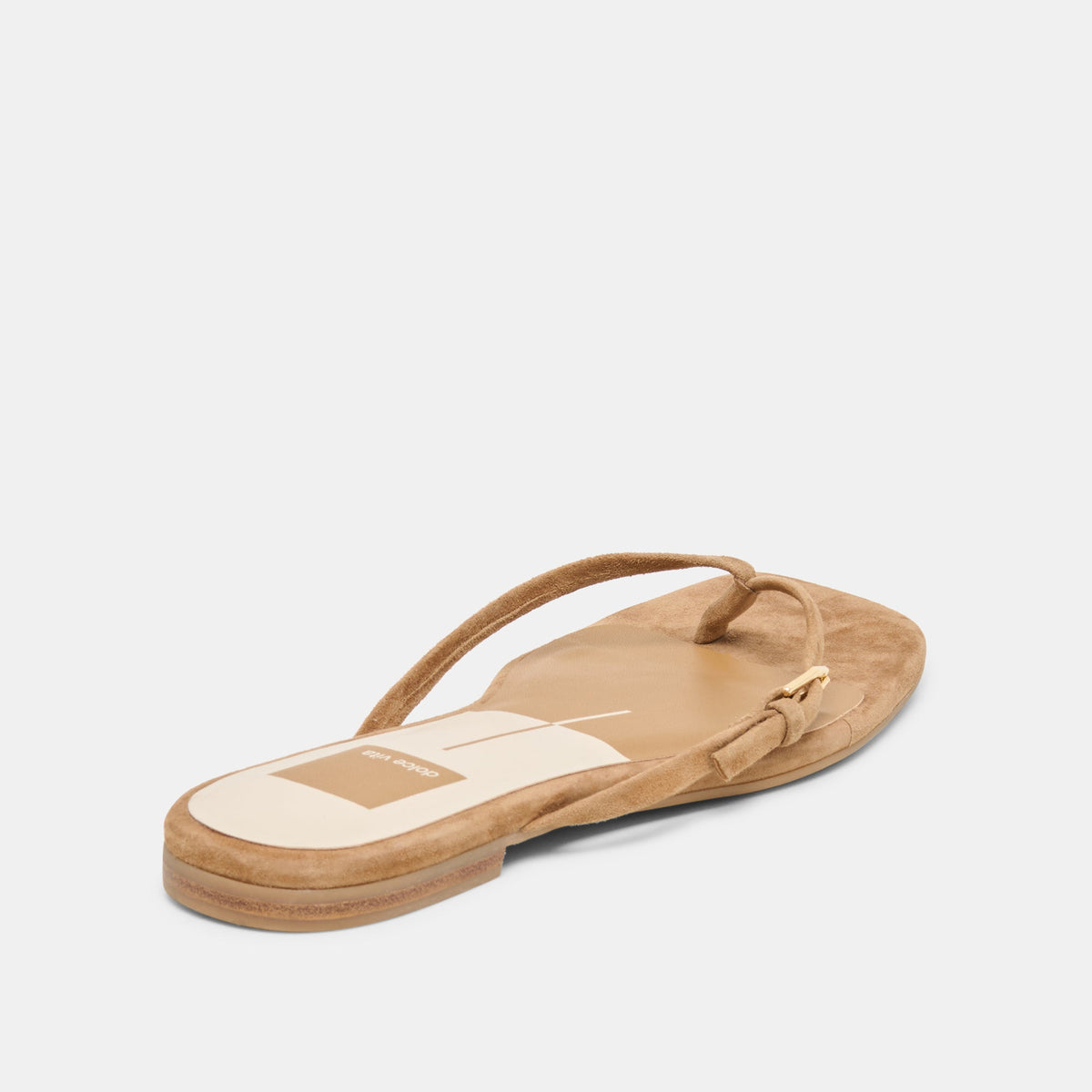 Dolce Vita SHOES MALTA Lt Brown Suede Buckle Flip-Flop Sandals