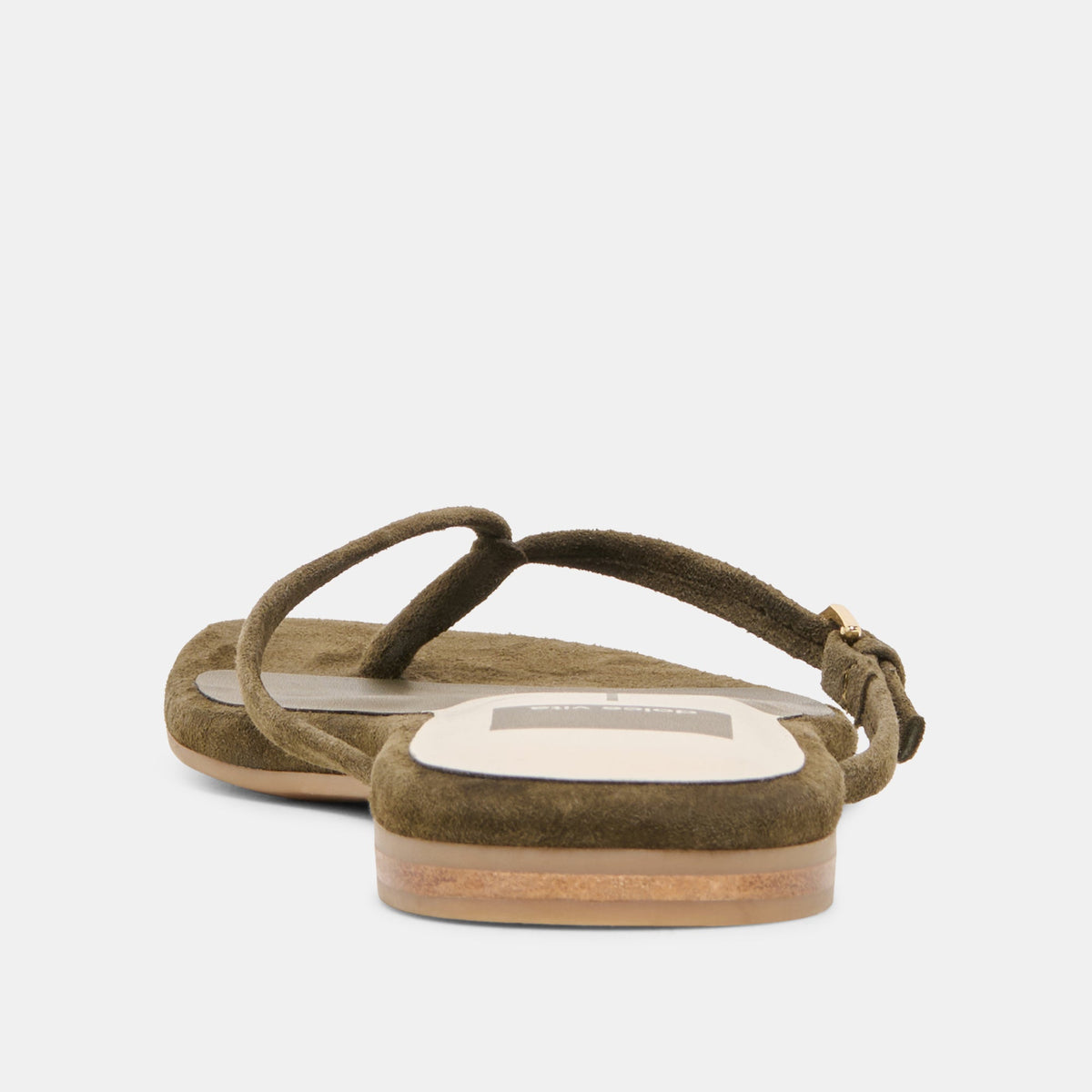 Dolce Vita SHOES MALTA Dk Olive Suede Buckle Flip-Flop Sandals