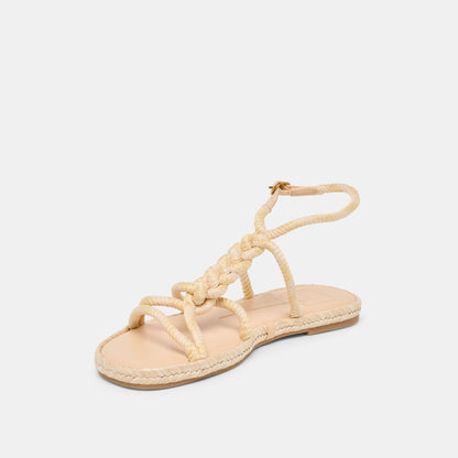Dolce Vita SHOES ELYANA Natural Multi Rope Raffia Strappy Sandals