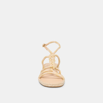 Dolce Vita SHOES ELYANA Natural Multi Rope Raffia Strappy Sandals