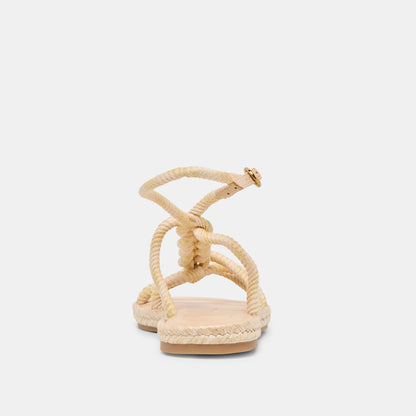 Dolce Vita SHOES ELYANA Natural Multi Rope Raffia Strappy Sandals