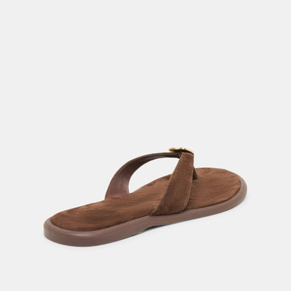 Dolce Vita SHOES Jaina Dk Brown Suede Sandals