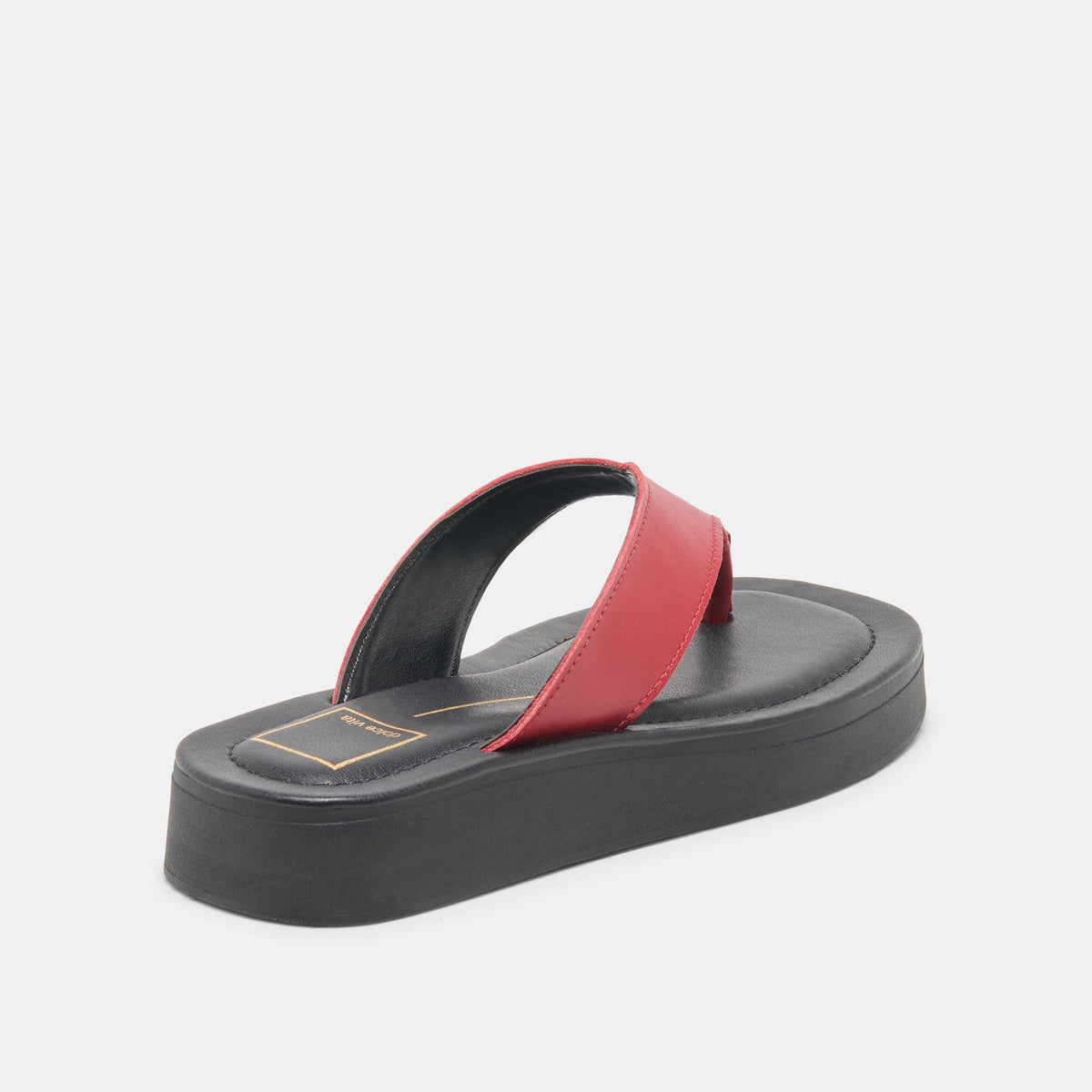 Dolce Vita SHOES BLAYZE Red Leather Platform Flip-Flop Sandals