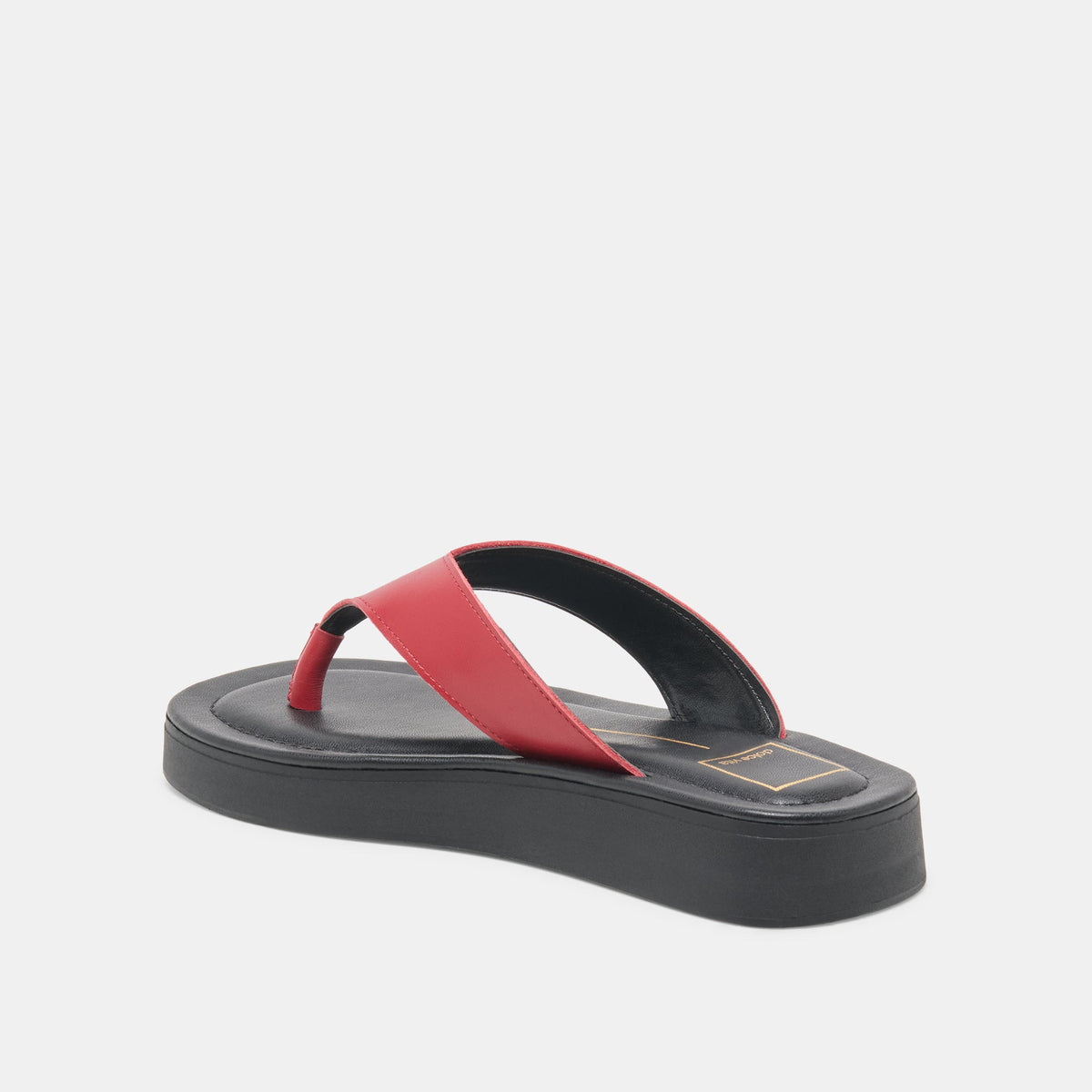 Dolce Vita SHOES BLAYZE Red Leather Platform Flip-Flop Sandals
