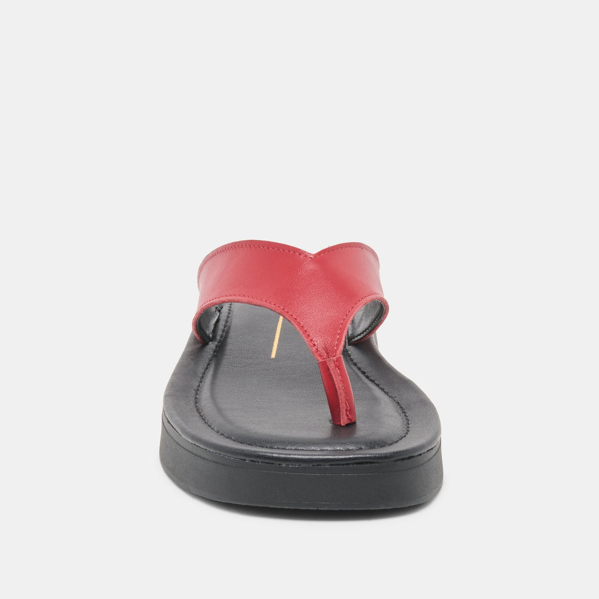 Dolce Vita SHOES BLAYZE Red Leather Platform Flip-Flop Sandals