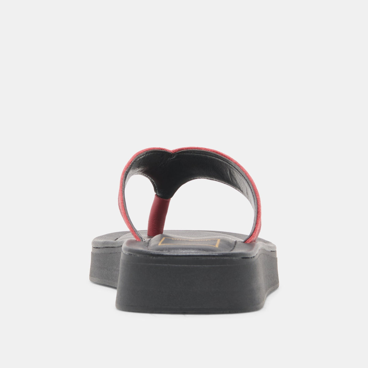 Dolce Vita SHOES BLAYZE Red Leather Platform Flip-Flop Sandals
