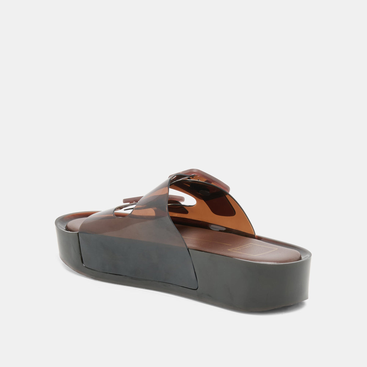 Dolce Vita SHOES JULIO X Chocolate Vinyl Jelly Platform Sandals