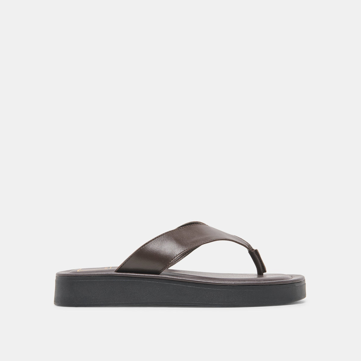 Dolce Vita SHOES BLAYZE Dk Chocolate Leather Platform Flip-Flop Sandals