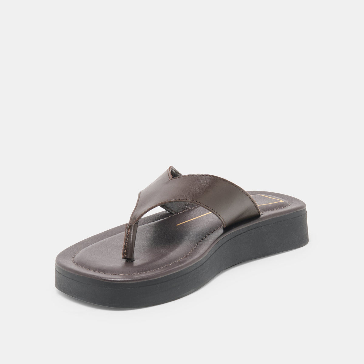 Dolce Vita SHOES BLAYZE Dk Chocolate Leather Platform Flip-Flop Sandals