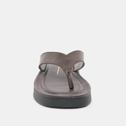 Dolce Vita SHOES BLAYZE Dk Chocolate Leather Platform Flip-Flop Sandals