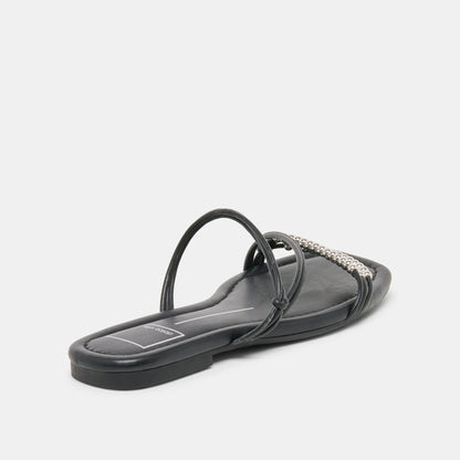 Dolce Vita SHOES LYNDEE BEAD Black Stella Strappy Open-Toe Sandals