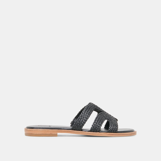 Dolce Vita SHOES EMON Black Stella Slide Open-Toe Sandals