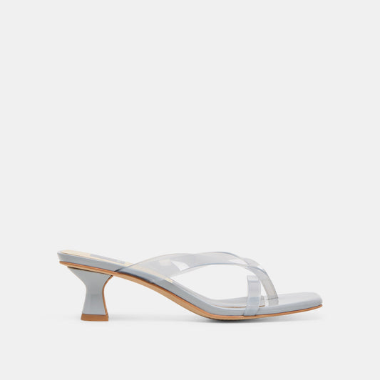 Dolce Vita SHOES Brevel Vinyl Wide Dusty Blue Jelly Heels