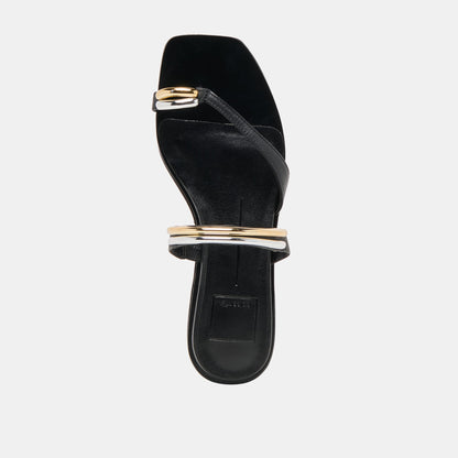 Dolce Vita SHOES Tarina Black Leather Sandals