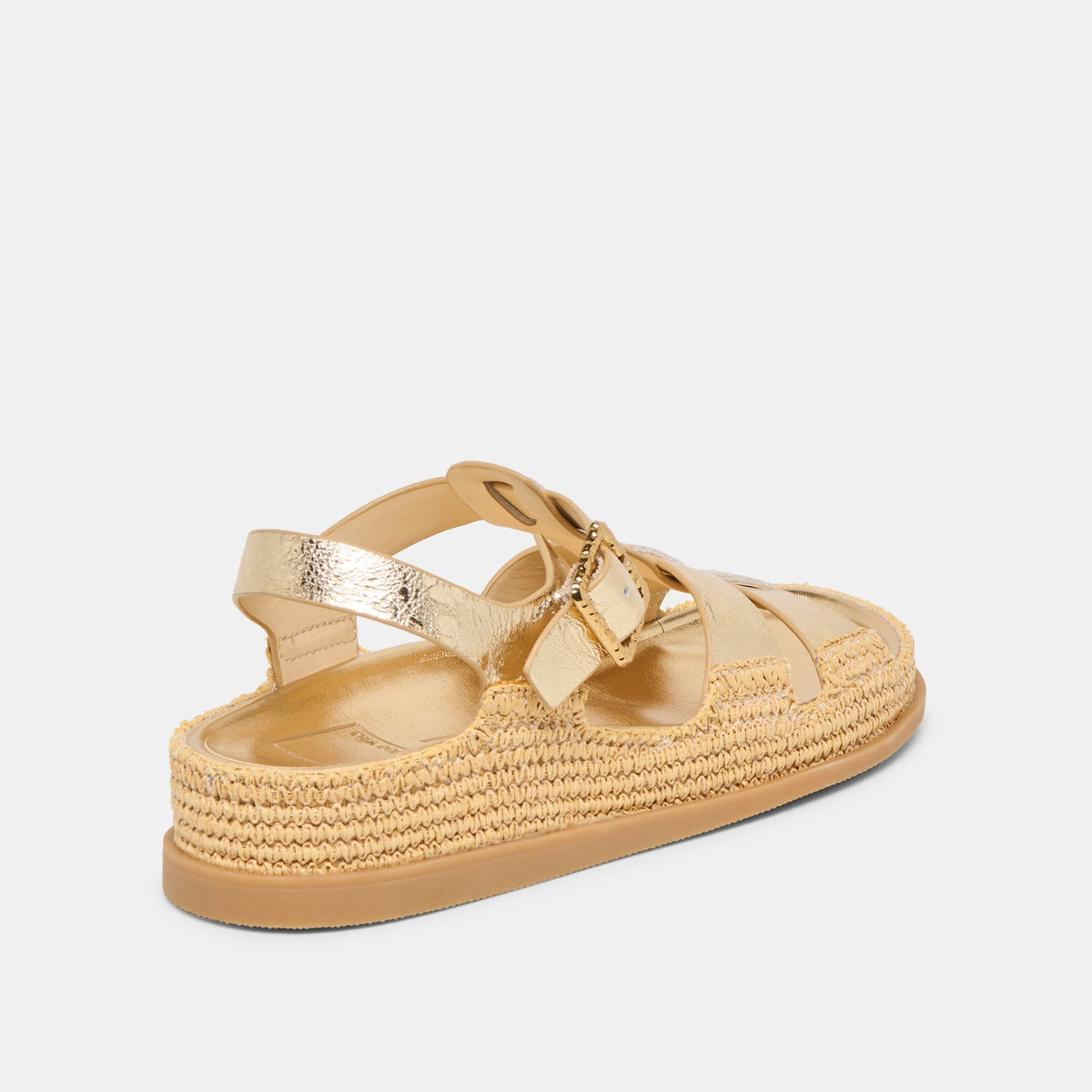 Dolce Vita SHOES Shenna Gold Distressed Leather Sandals