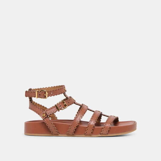Dolce Vita SHOES Susana Cognac Leather Sandals