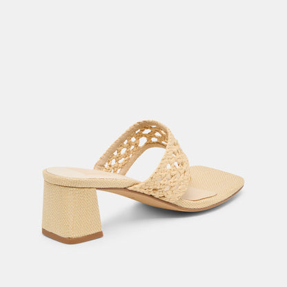 Dolce Vita SHOES Barlo Lt Natural Woven Raffia Heels