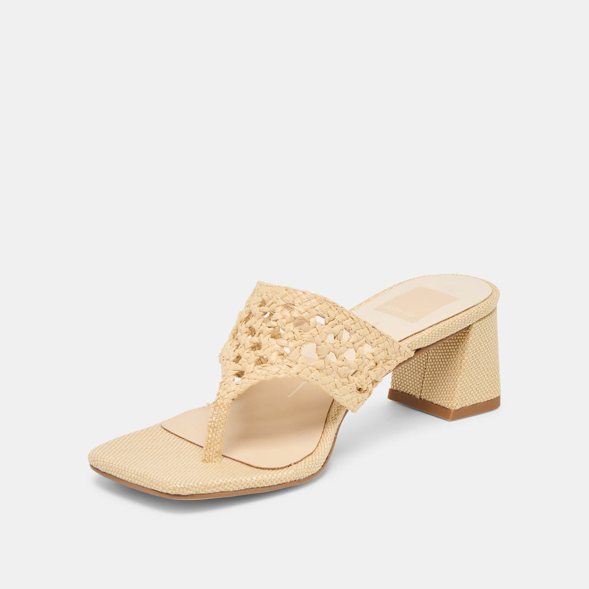 Dolce Vita SHOES Barlo Lt Natural Woven Raffia Heels