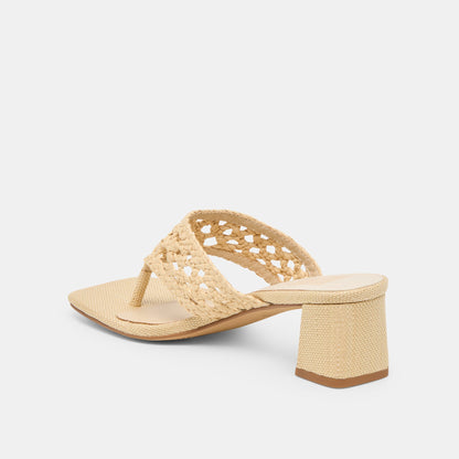 Dolce Vita SHOES Barlo Lt Natural Woven Raffia Heels