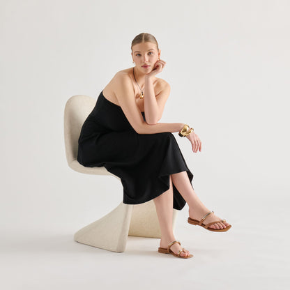 Dolce Vita SHOES Tarina Caramel Leather Sandals