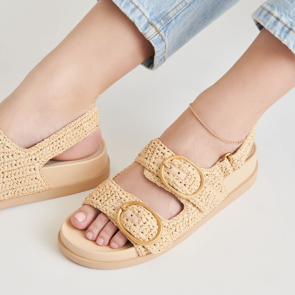 Dolce Vita SHOES STARLA CROCHET SANDALS NATURAL KNIT
 – Dolce Vita