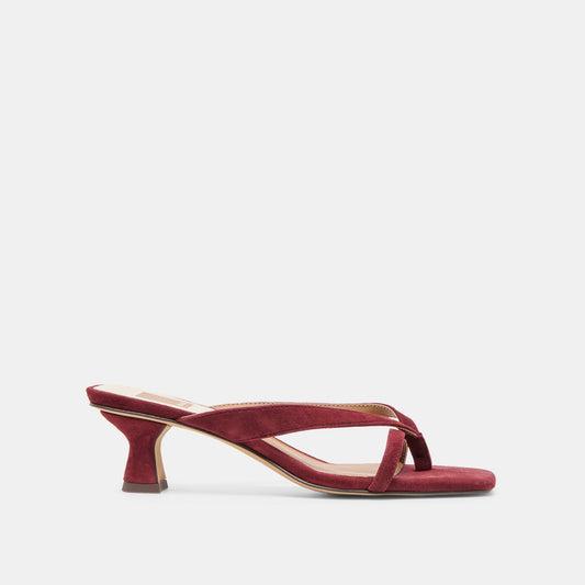 Dolce Vita SHOES Brevel Oxblood Suede Heels