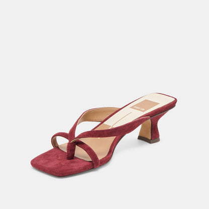 Dolce Vita SHOES Brevel Oxblood Suede Heels