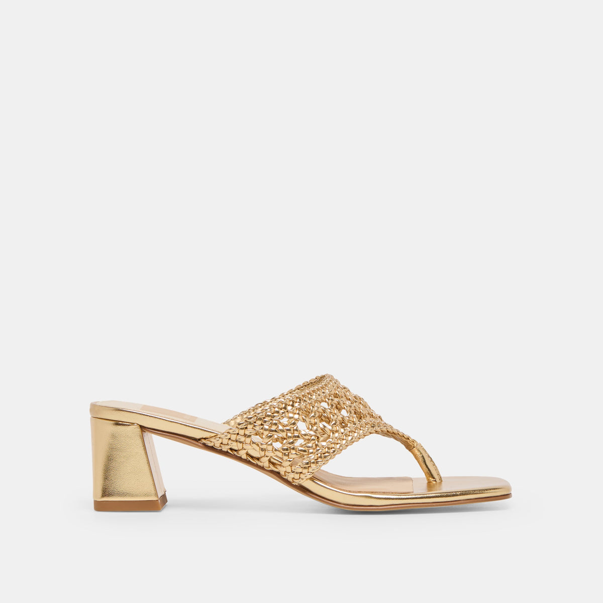 Dolce Vita SHOES Barlo Gold Woven Stella Heels