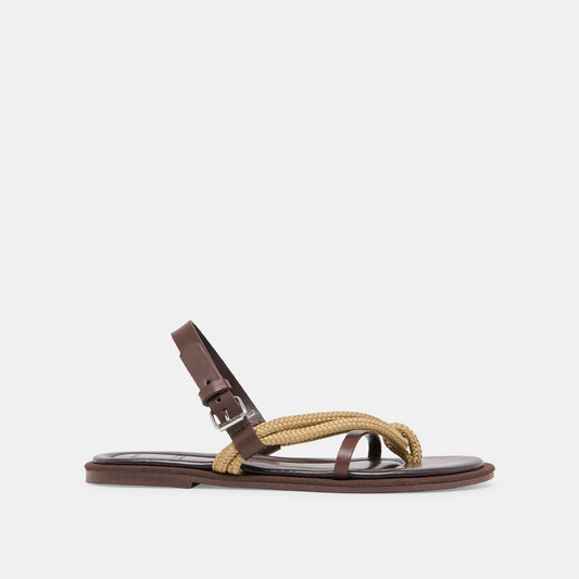 Dolce Vita SHOES Reed Dk Brown Leather Sandals