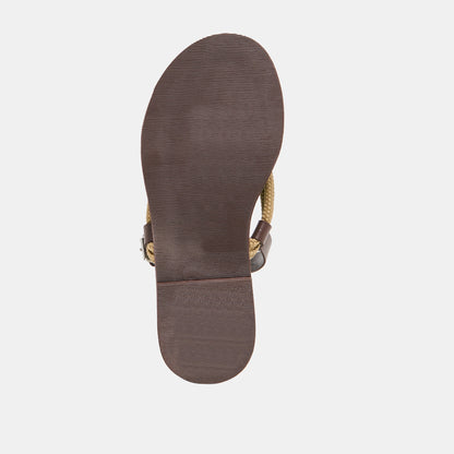 Dolce Vita SHOES Reed Dk Brown Leather Sandals