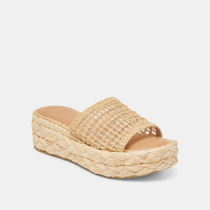 Dolce Vita SHOES CHAVI MESH SANDALS NATURAL WOVEN RAFFIA
 – Dolce Vita