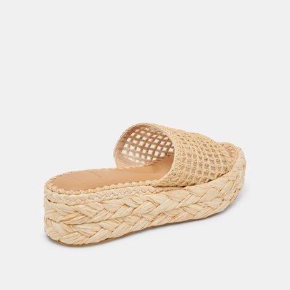 Dolce Vita SHOES CHAVI MESH SANDALS NATURAL WOVEN RAFFIA
 – Dolce Vita
