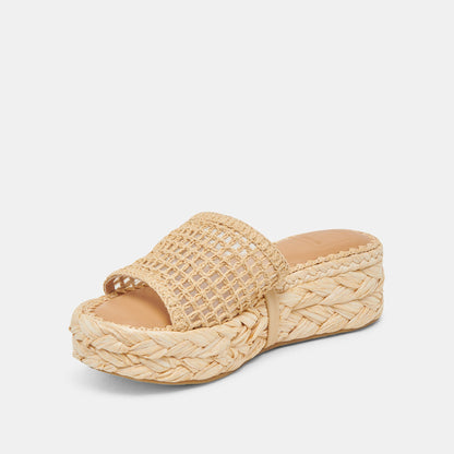 Dolce Vita SHOES CHAVI MESH SANDALS NATURAL WOVEN RAFFIA
 – Dolce Vita