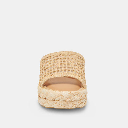 Dolce Vita SHOES CHAVI MESH SANDALS NATURAL WOVEN RAFFIA
 – Dolce Vita