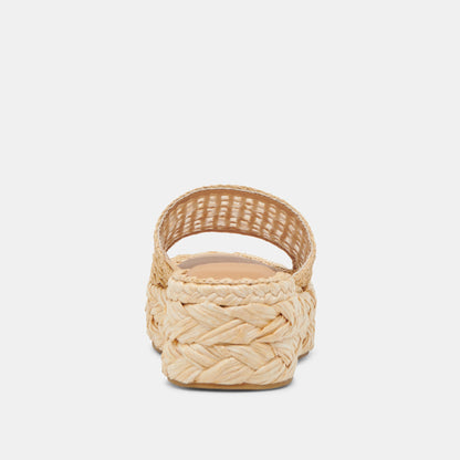 Dolce Vita SHOES CHAVI MESH SANDALS NATURAL WOVEN RAFFIA
 – Dolce Vita