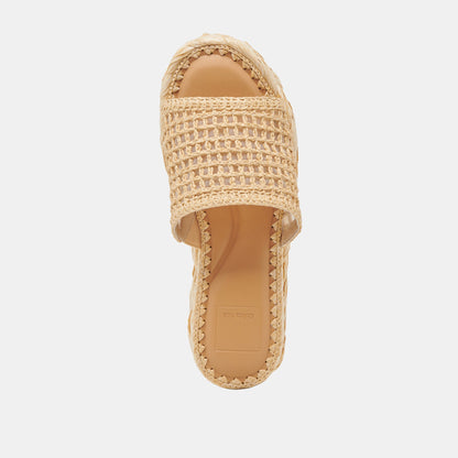 Dolce Vita SHOES CHAVI MESH SANDALS NATURAL WOVEN RAFFIA
 – Dolce Vita