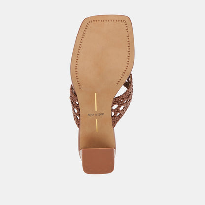 Dolce Vita SHOES Barlo Cognac Woven Stella Heels