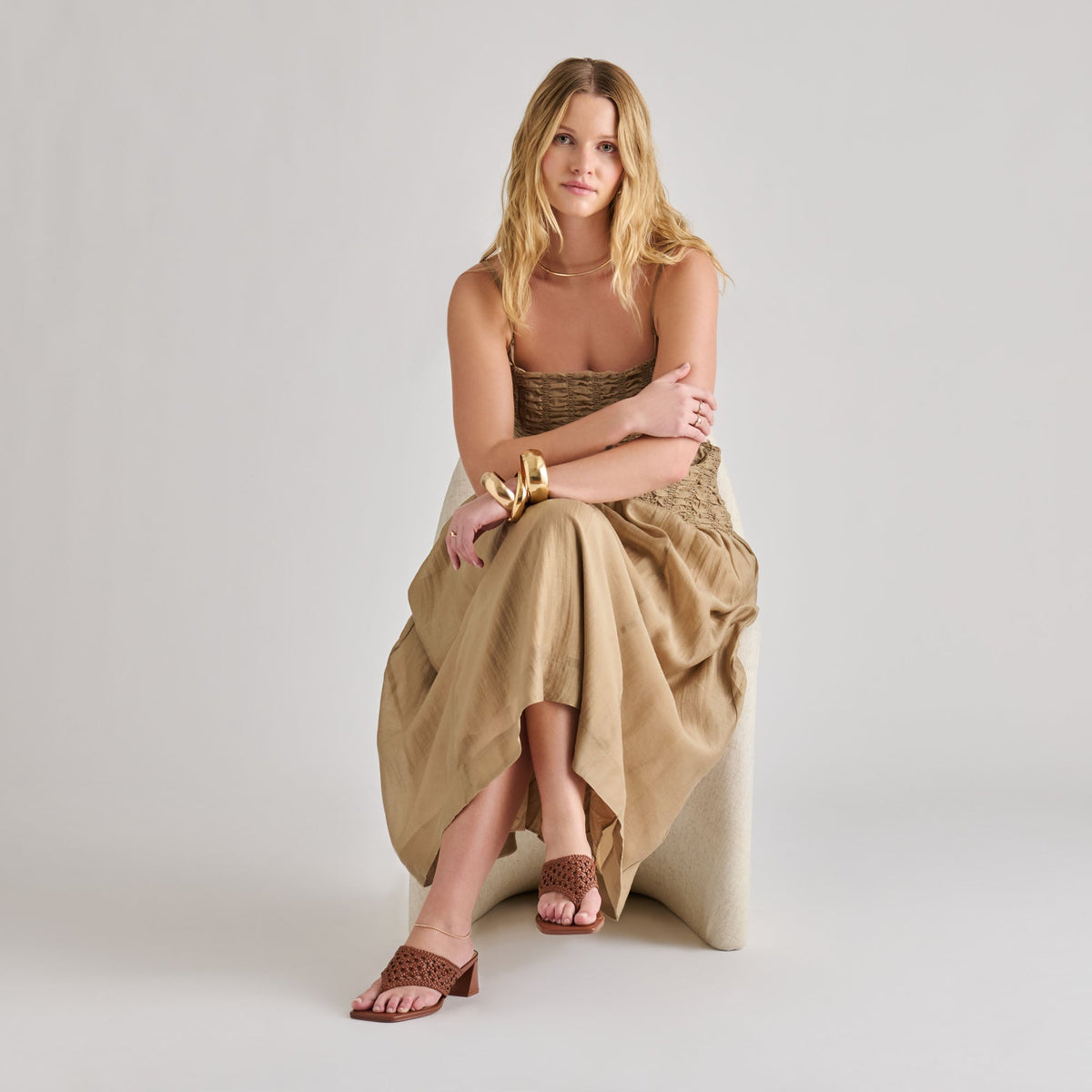 Dolce Vita SHOES Barlo Cognac Woven Stella Heels