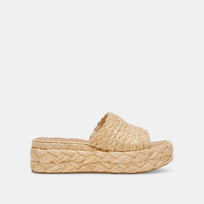 Dolce Vita SHOES Chavi Sandals in Lt. Natural Raffia - Dolce Vita Shoes