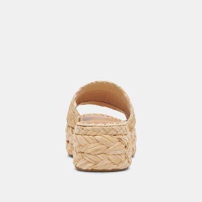 Dolce Vita SHOES Chavi Sandals in Lt. Natural Raffia - Dolce Vita Shoes