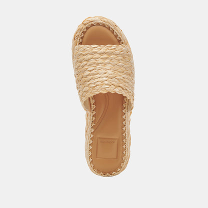 Dolce Vita SHOES Chavi Sandals in Lt. Natural Raffia - Dolce Vita Shoes